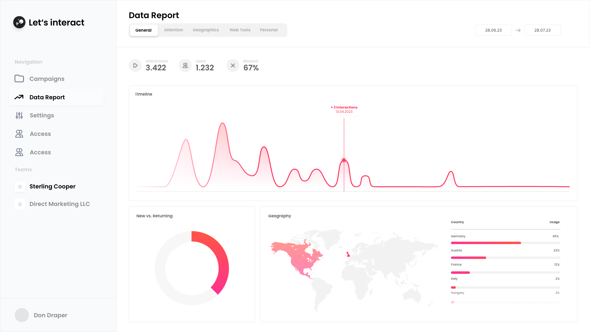Let's Interact Interface screenshot